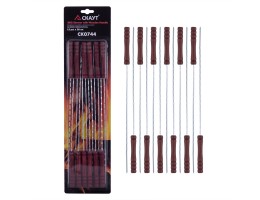 АМА 0744 Шампуры 12 шт 38*0,25см с деревянной ручкой