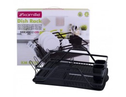 Сушарка для посуду Kamille 59х38х13 см з алюмінію з піддоном АМА-0751