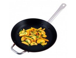 Сковорода чугунная 30см без крышки Kamille для индукции и газа АМА-4805