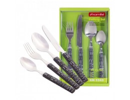 Набір столових приладів 24 предметів Kamille з пластиковими ручками АМА-5245