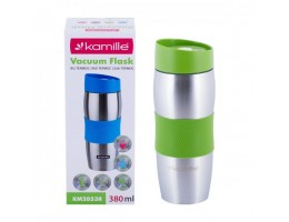 Термокухоль 380мл Kamille з нерж. сталі з TPR-вставкою АМА-2053R