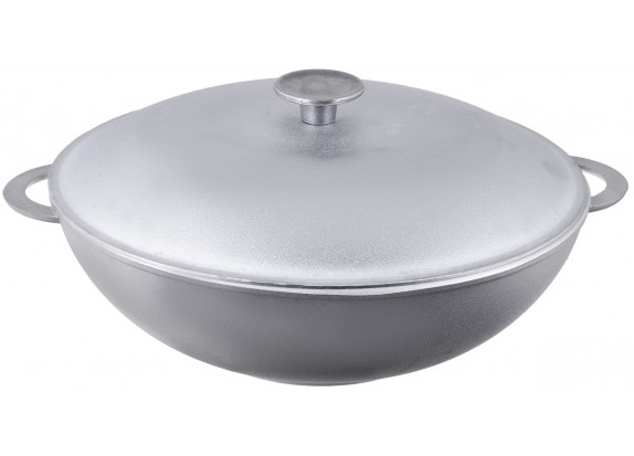 Сковорода Вок Биол алюминиевая с крышкой 30 см БЛ 3003К