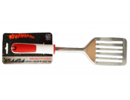 PR-5503 Лопатка з отворами PEPPER червона, нерж/плас																		