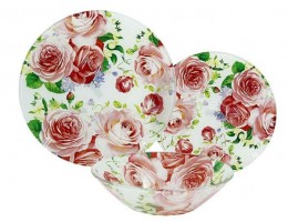 Сервіз столовий 18 предметів Lumines Троянда рожева ІТ(Q078)