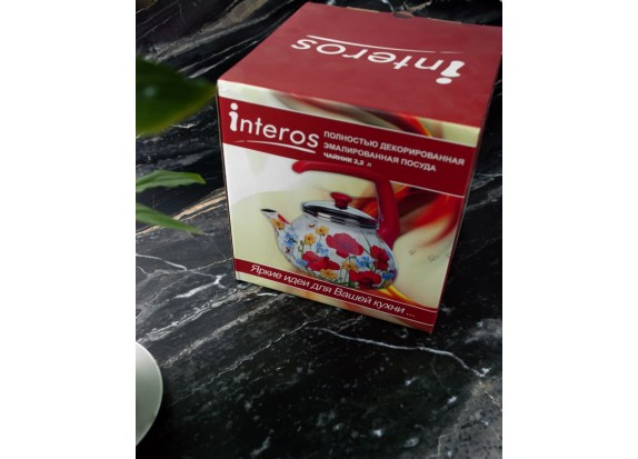 Чайник эмалированный Пион 2,2л Interos Турция 2545-22