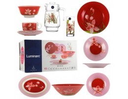 Сервіз столовий 46 предметів Luminarc Red Orchis N4828