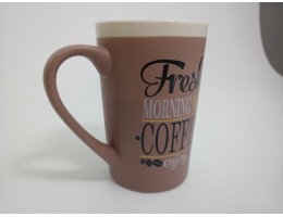 Кухоль порцеляновий 380мл Циліндр кольоровий "Morning Coffee" (RX-N200