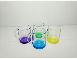 Кухоль скляний Чайний кольоровий лак 300мл (04с1208)